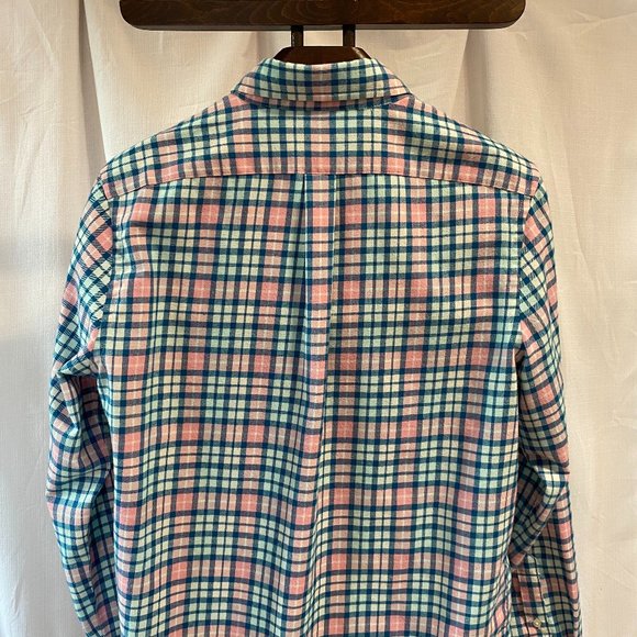 Vineyard Vines Men Performance Flannel Pink Size M - Picture 4 of 4